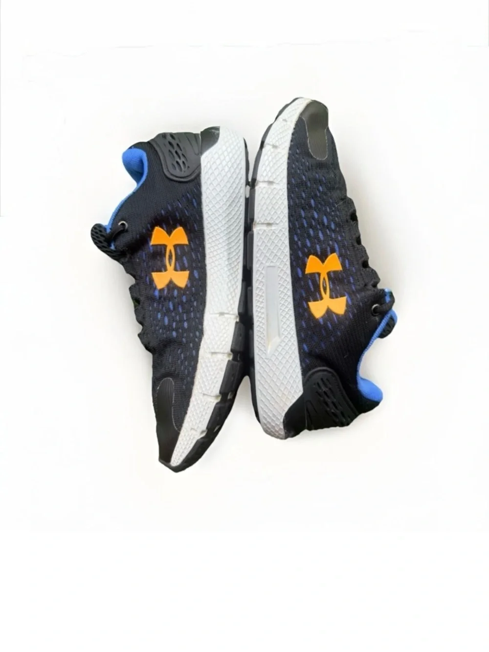 Under Armour Charged Rogue Boys’ Sneakers Mesh Black Blue Gold US 4.5Y